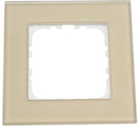 Рамка LK Studio 1-постовая, натуральное стекло, цвет шампань LK 80 844116-1