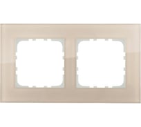Рамка LK Studio 2-постовая, натуральное стекло, цвет шампань LK 80 844216-1