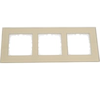 Рамка LK Studio 3-постовая, натуральное стекло, цвет шампань LK 80 844316-1