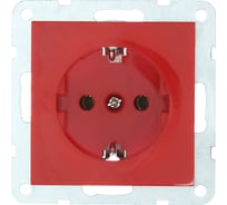 Розетка LK Studio с з/к, без шторок (красный) LK60 863107-1