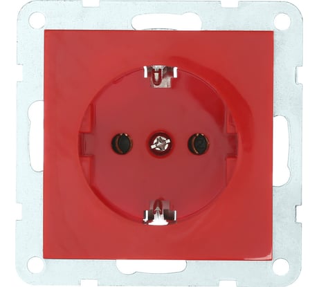 Розетка LK Studio с з/к, без шторок (красный) LK60 863107-1