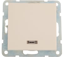 Выключатель LK Studio 1-клавишный c индикатором (сх.1L) 16 A. 250 B (беж. матовый) LK 80 840202-1