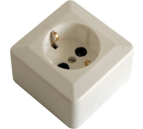 Одноместная розетка APEYRON открытой установки, с защитной крышкой РА16-102