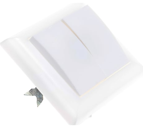 Двухклавишный выключатель APEYRON, полистирол, УХЛ4, 250В, 6А, IP20 С56-105