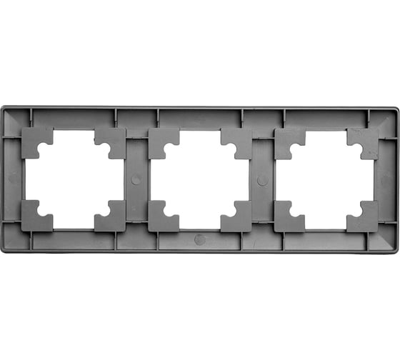 Рамка STEKKER PFR00-7003-06 3-местная, серия Катрин, графит, 39809