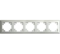 Рамка STEKKER PFR00-7005-03 4-местная, серия Катрин, серебро, 39801