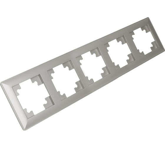 Рамка STEKKER PFR00-7005-03 4-местная, серия Катрин, серебро, 39801