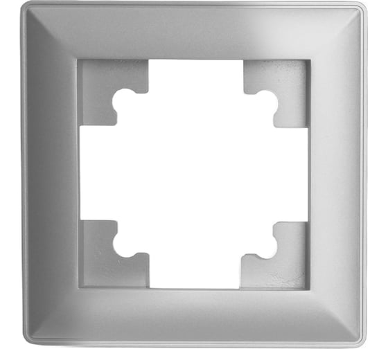 Рамка STEKKER PFR00-7001-03 1-местная, серия Катрин, серебро, 39797