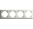 Рамка STEKKER PFR00-7004-03 4-местная, серия Катрин, серебро, 39800 1
