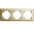 Рамка STEKKER PFR00-7003-08 3-местная, серия Катрин, золото, 49608 1