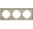 Рамка STEKKER PFR00-7003-08 3-местная, серия Катрин, золото, 49608 4