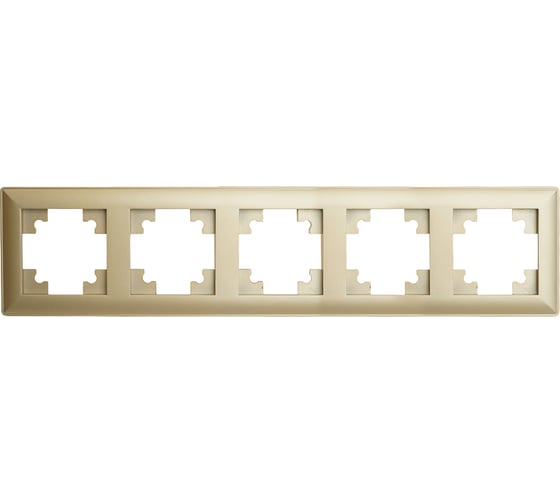Рамка STEKKER PFR00-7005-08 5-местная, серия Катрин, золото, 49610