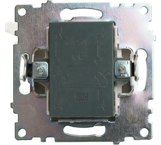 Переключатель STEKKER 1-клавишный (механизм), gls10-7110-04, 250v, 10а, серия катрин, шоколад, 49180