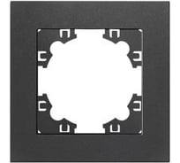 Рамка фактурная одноместная UNIVersal серия "Афина" графит (еврослот) A10053-Gr