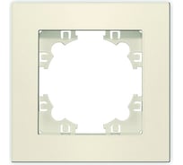 Рамка фактурная одноместная UNIVersal серия "Афина" слоновая кость (ivory) (еврослот) A10053-I