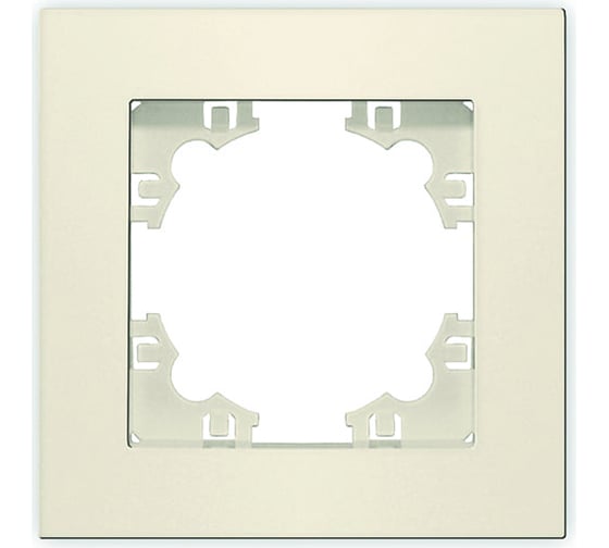 Рамка фактурная одноместная UNIVersal серия "Афина" слоновая кость (ivory) (еврослот) A10053-I 1