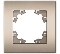 Рамка фактурная одноместная UNIVersal серия "Афина" шампань (еврослот) A10053-Br