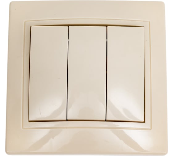 Выключатель GENERICA 3кл 10А КВАРТА кремовый EVK30-K33-10-DM