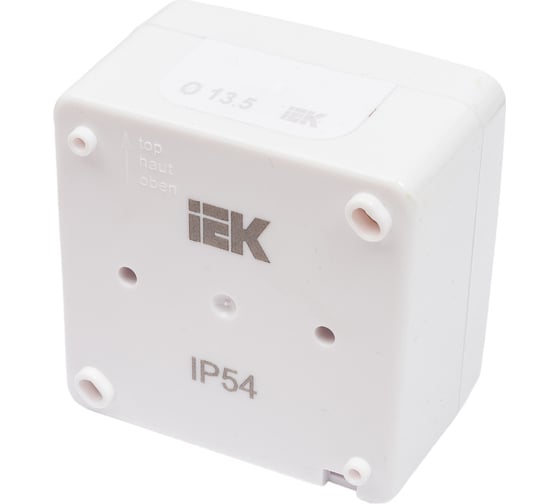 Одноклавишный выключатель IEK ВС20-1-1-ГПБ, с индикацией, для открытой установки, IP54, цвет клавиш белый, ГЕРМЕС PLUS EVMP11-K01-10-54-EC