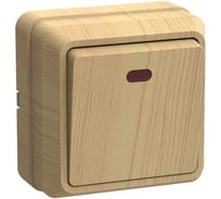 Выключатель GENERICA 1кл с инд. 10А откр.уст. ОКТАВА сосна EVO11-K03-10-DC