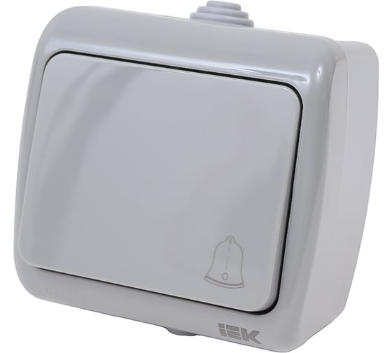 Кнопочный выключатель IEK ВС-20-1-3-A, открытой установки, 10А, IP54, AQUATIC EVA14-K03-10-54