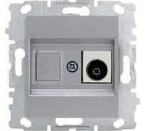 Розетка Metronex Electric Рим серебристый для ТВ без рамки FRZ00010132SRM