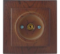 Розетка NILSON 1СП тв проходная орех Touran wood 24271028