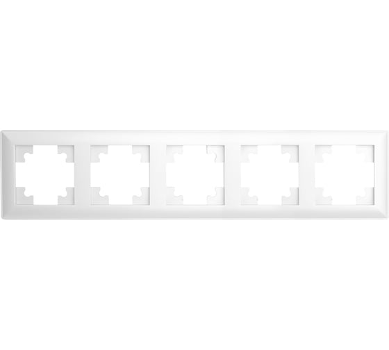 Рамка STEKKER PFR00-7005-01 5-местная, серия Катрин, белый, 39796