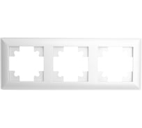 Рамка STEKKER PFR00-7003-01 3-местная, серия Катрин, белый, 39794