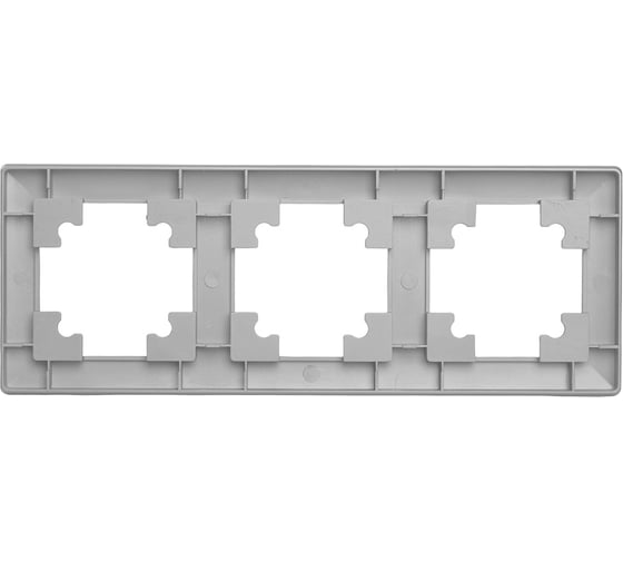 Рамка STEKKER PFR00-7003-03 3-местная, серия Катрин, серебро, 39799