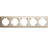 Рамка STEKKER PFR00-7005-02 4-местная, серия Катрин, шампань, 39806