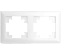 Рамка STEKKER PFR00-7002-01 2-местная, серия Катрин, белый, 39793
