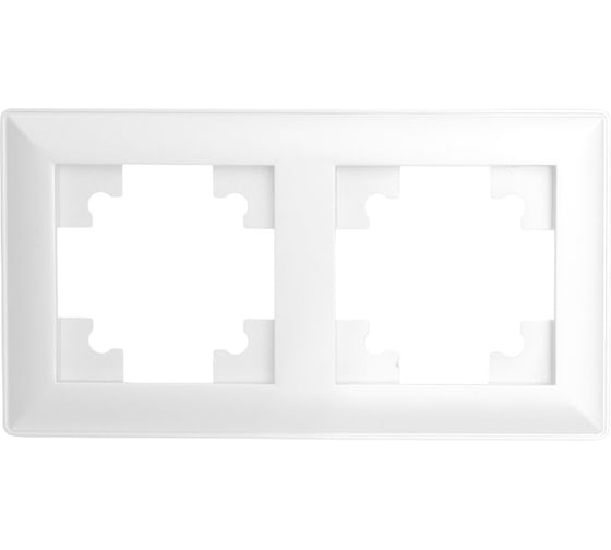 Рамка STEKKER PFR00-7002-01 2-местная, серия Катрин, белый, 39793 1