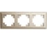 Рамка STEKKER PFR00-7003-02 3-местная, серия Катрин, шампань, 39804 1