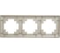 Рамка STEKKER PFR00-7003-02 3-местная, серия Катрин, шампань, 39804 3