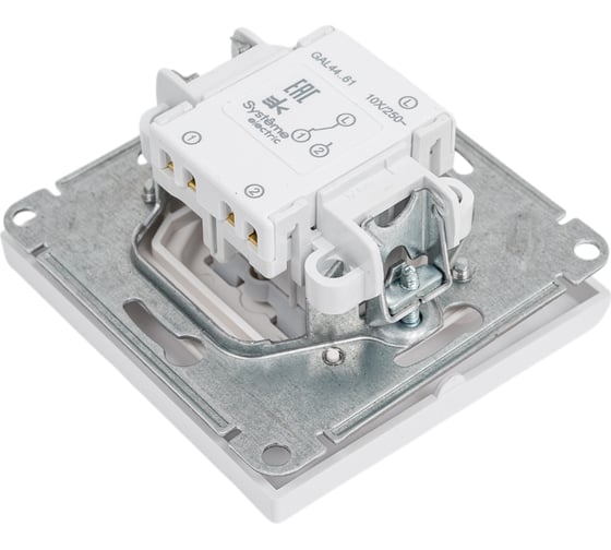Переключатель Systeme Electric ArtGallery Белый 1-клавишный, IP44, 10АХ, механизм GAL440161