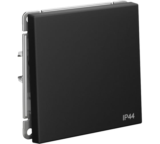 Переключатель Systeme Electric ArtGallery Aqua Карбон 1-клавишный, IP44, 10АХ, механизм GAL441061