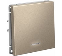 Выключатель с подсветкой 1-клавишный ArtGallery, 10 АХ, механизм Systeme Electric Шампань GAL000513