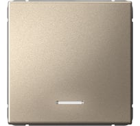 Выключатель с подсветкой 1-клавишный ArtGallery, 10 АХ, механизм Systeme Electric Шампань GAL000513