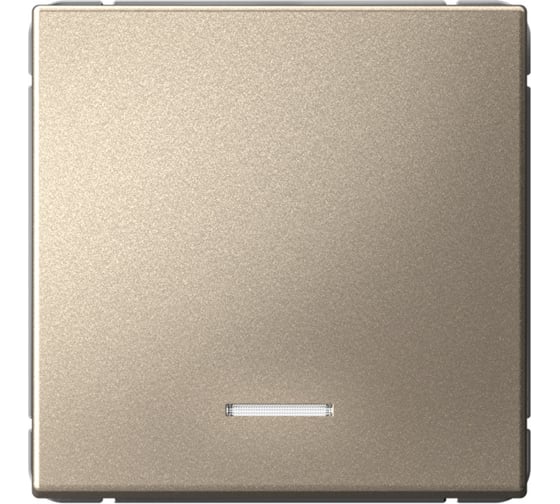 Выключатель с подсветкой 1-клавишный ArtGallery, 10 АХ, механизм Systeme Electric Шампань GAL000513