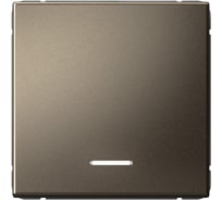 Выключатель с подсветкой 1-клавишный ArtGallery, 10 АХ, механизм Systeme Electric Мокко GAL000613