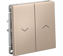 Механизм 2-клавишного выключателя Systeme Electric ArtGallery Песочный для жалюзи, 2х сх.4, 10А GAL001219