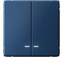 Выключатель с подсветкой 2-клавишный ArtGallery Systeme Electric 10 АХ, механизм, Аквамарин GAL001153