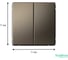 Выключатель 2-клавишный ArtGallery Systeme Electric 10 АХ механизм Мокко GAL000651 5