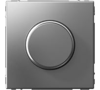 Светорегулятор Systeme Electric ArtGallery Сталь (диммер) повор-нажим, LED, RC, 400Вт, механизм GAL000923