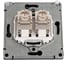 Розетка двойная компьютерная Systeme Electric ArtGallery Базальт RJ45+RJ45, кат.6А, механизм GAL001488 3