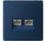 Розетка двойная компьютерная Systeme Electric ArtGallery Аквамарин RJ45+RJ45, кат.6А, механизм GAL001188 1