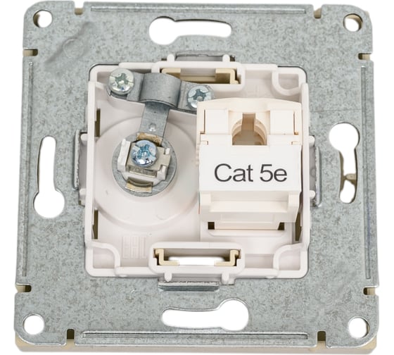 Розетка двойная ТВ + компьютерная Systeme Electric ArtGallery Шампань RJ45, кат. 5Е GAL000589