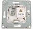 Розетка двойная ТВ + компьютерная Systeme Electric ArtGallery Шампань RJ45, кат. 5Е GAL000589 3