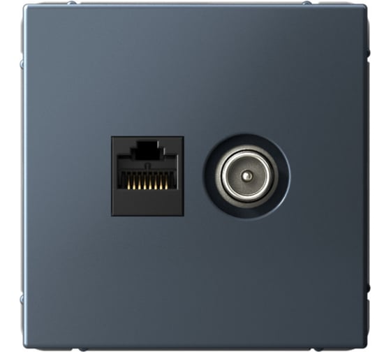 Розетка двойная ТВ + компьютерная Systeme Electric ArtGallery Грифель RJ45, кат. 5Е GAL000789 1